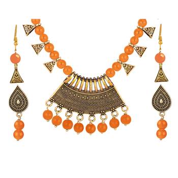 Orange necklaces 1