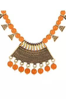 Orange necklaces