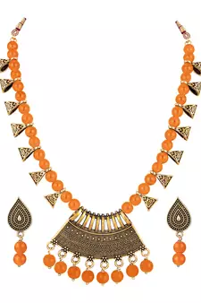 Orange necklaces