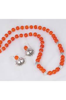 Orange necklaces