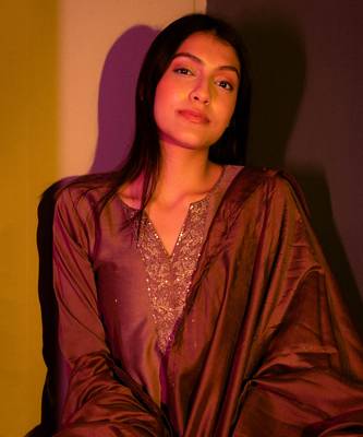 Rust Maroon Karisa Straight Fit  Suit Set 10