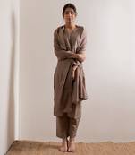 Pale Nude Khair Straight Fit  Suit Set