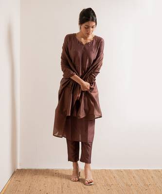 Rust Maroon Manresa Straight Fit  Suit Set 7
