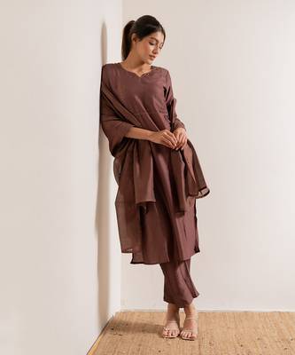Rust Maroon Manresa Straight Fit  Suit Set 9