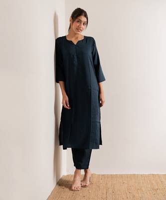 Blue Neel Straight Fit Kurta Set 5
