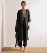 Olive Green Reet Straight Fit  Suit Set