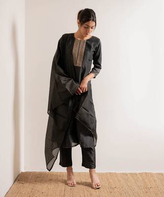 Olive Green Reet Straight Fit  Suit Set 11