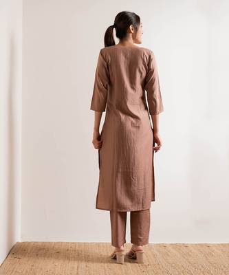 Nude Ruhani Straight Fit Kurta Set 9