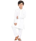  White Cotton Kurta Pyjama Set