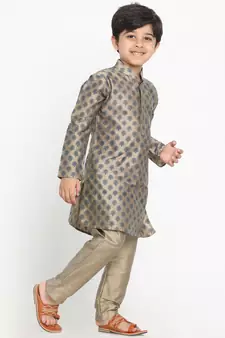 Chiku Cotton Blend Kurta Pyjama Set