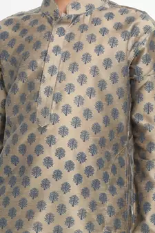  Chiku Cotton Blend Kurta Pyjama Set