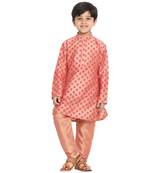  Pink Cotton Blend Kurta Pyjama Set