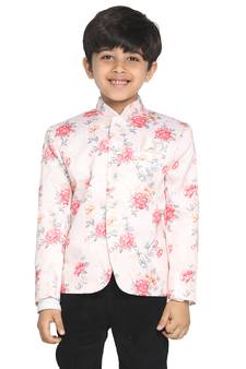 Boys' Multicolor-Base-Peach Jodhpuri