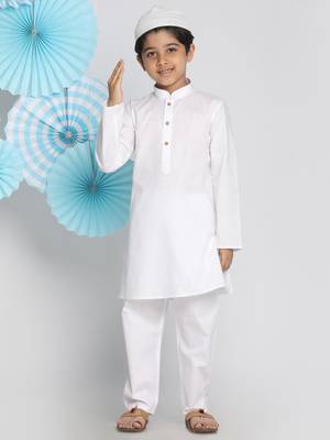  White Kurta Pyjama Set 3