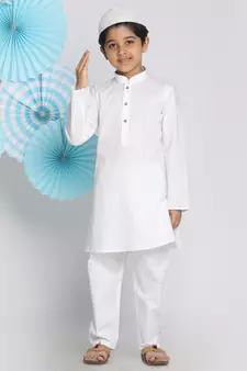  White Kurta Pyjama Set