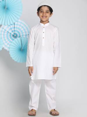  White Kurta Pyjama Set 1