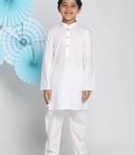  White Kurta Pyjama Set