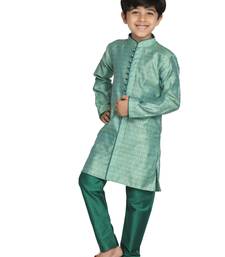Boys' Green Kurta Pyjama Set