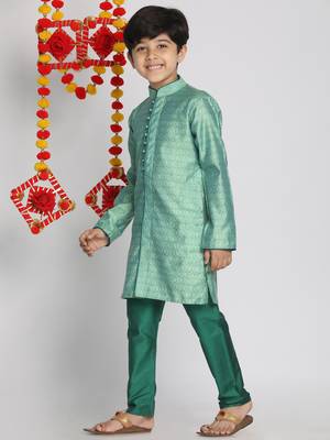  Green Kurta Pyjama Set 1