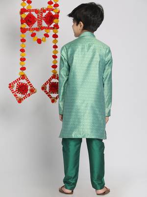  Green Kurta Pyjama Set 4