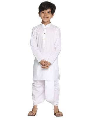  White Kurta And Dhoti Set 2