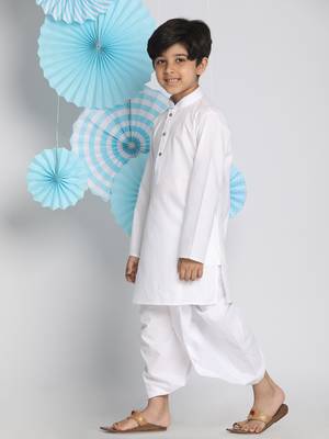  White Kurta And Dhoti Set 3