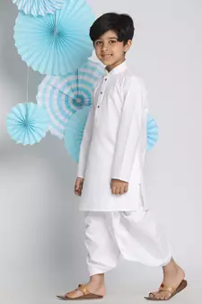  White Kurta And Dhoti Set