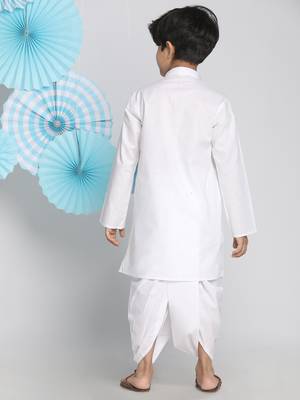  White Kurta And Dhoti Set 4