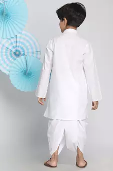  White Kurta And Dhoti Set