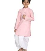 Boys' Pink Kurta And Dhoti Set