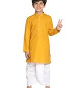  Mustard Yellow Kurta And Dhoti Set