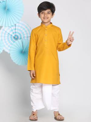 Mustard Yellow Kurta And Dhoti Set 2