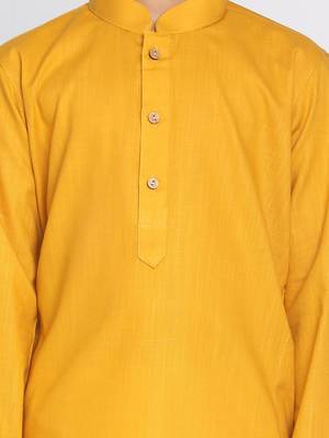  Mustard Yellow Kurta And Dhoti Set 5