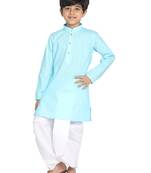  Aqua Blue Kurta And Dhoti Set