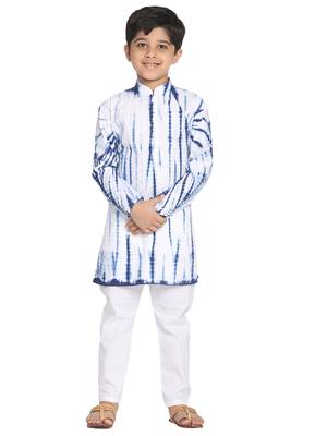  Blue And White Kurta Pyjama Set 1