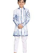  Blue And White Kurta Pyjama Set