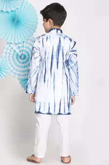  Blue And White Kurta Pyjama Set