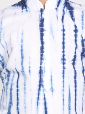  Blue And White Kurta Pyjama Set 5