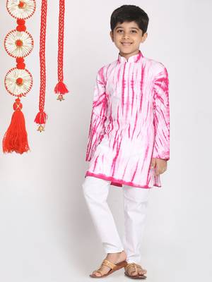  Pink And White Kurta Pyjama Set 2