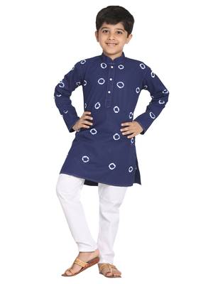  Blue And White Kurta Pyjama Set 1