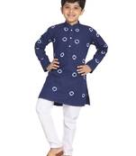  Blue And White Kurta Pyjama Set