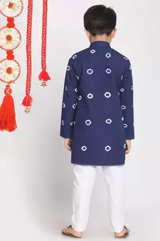  Blue And White Kurta Pyjama Set