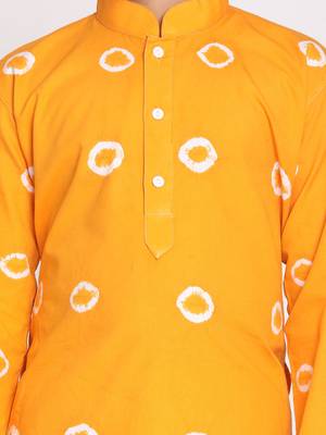  Orange And White Kurta Pyjama Set 5