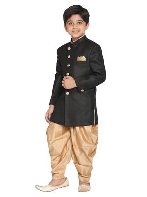  Black And Rose Gold Indowestern Set 1