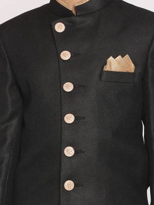  Black And Rose Gold Indowestern Set 5