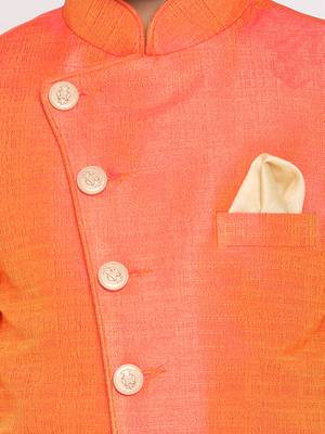  Orange And Rose Gold Indowestern Set 5