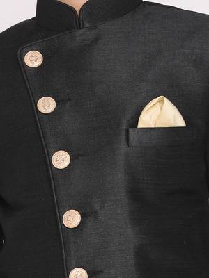  Black And Rose Gold Indowestern Set 5