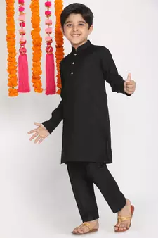  Black Kurta Pyjama Set
