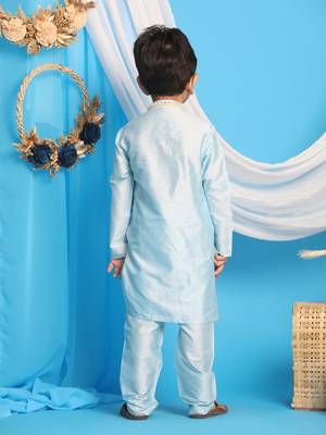  Aqua Kurta And Pyjama 4