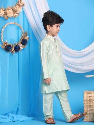  Mint Green Kurta And Pyjama 3